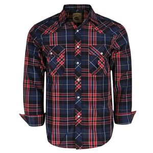 Long Sleeve Western Plaid  Casual Shirt